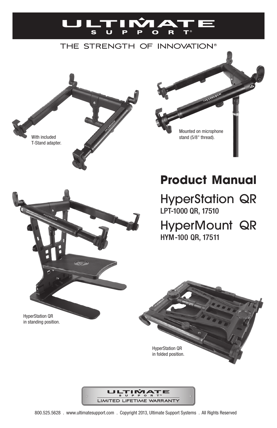 Ultimate Support HyperMount QR HYM-100 QR User Manual | 8 pages