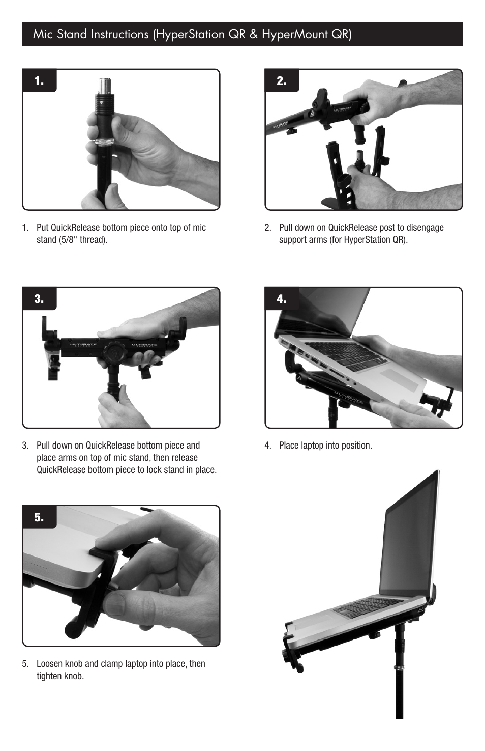 Ultimate Support HyperMount QR HYM-100 QR User Manual | Page 5 / 8