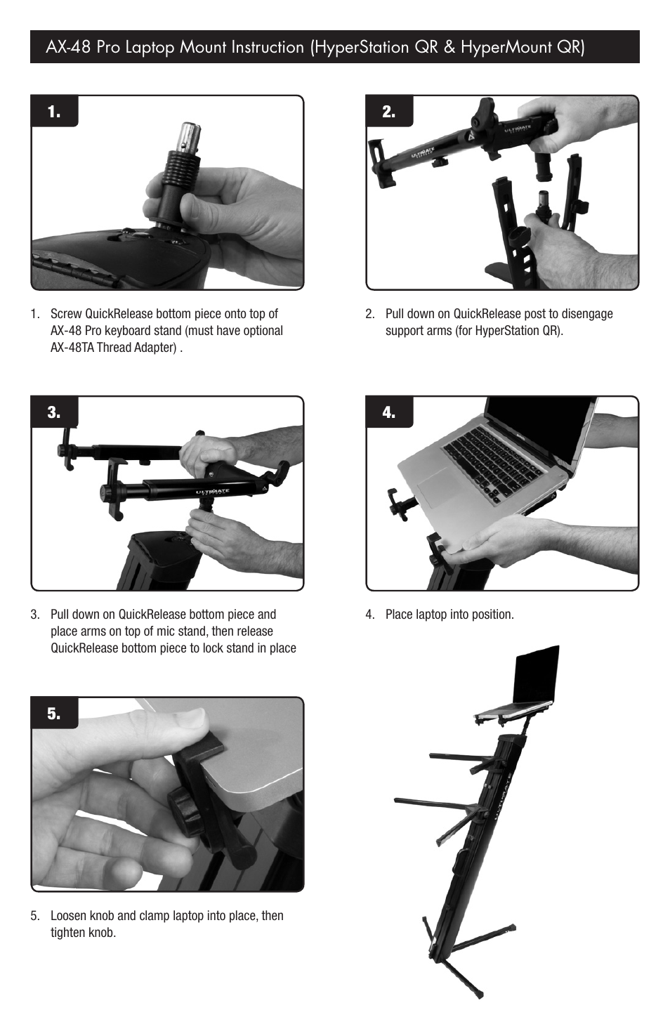 Ultimate Support HyperMount QR HYM-100 QR User Manual | Page 6 / 8
