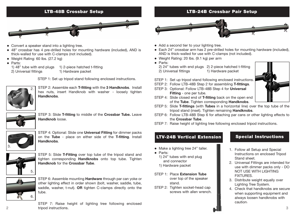 Ultimate Support LTV-24B User Manual | Page 2 / 2