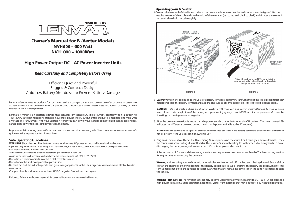 Lenmar NVH600 User Manual | 2 pages