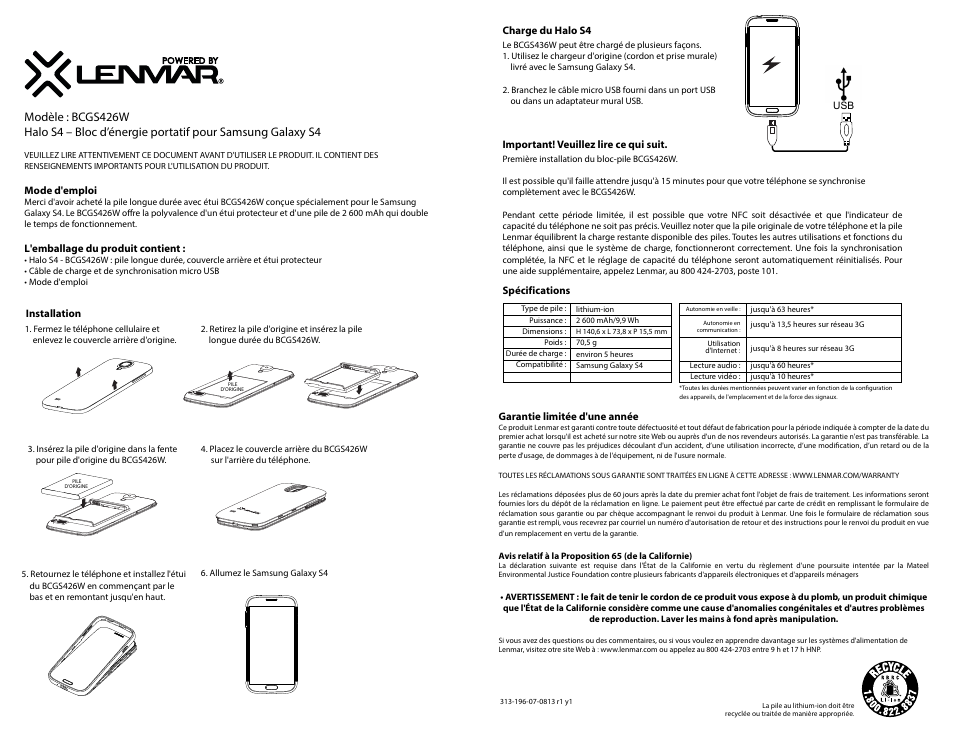 Bcgs426w fre 2.ai | Lenmar BCGS426W User Manual | Page 2 / 3