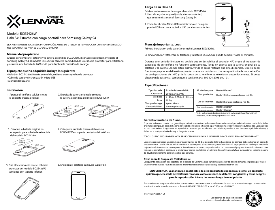 Bcgs426w spa 2.ai | Lenmar BCGS426W User Manual | Page 3 / 3