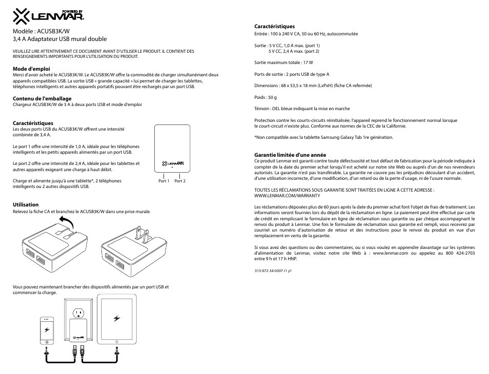 Acusb3k_w_fre.ai | Lenmar ACUSB3K_W User Manual | Page 2 / 3