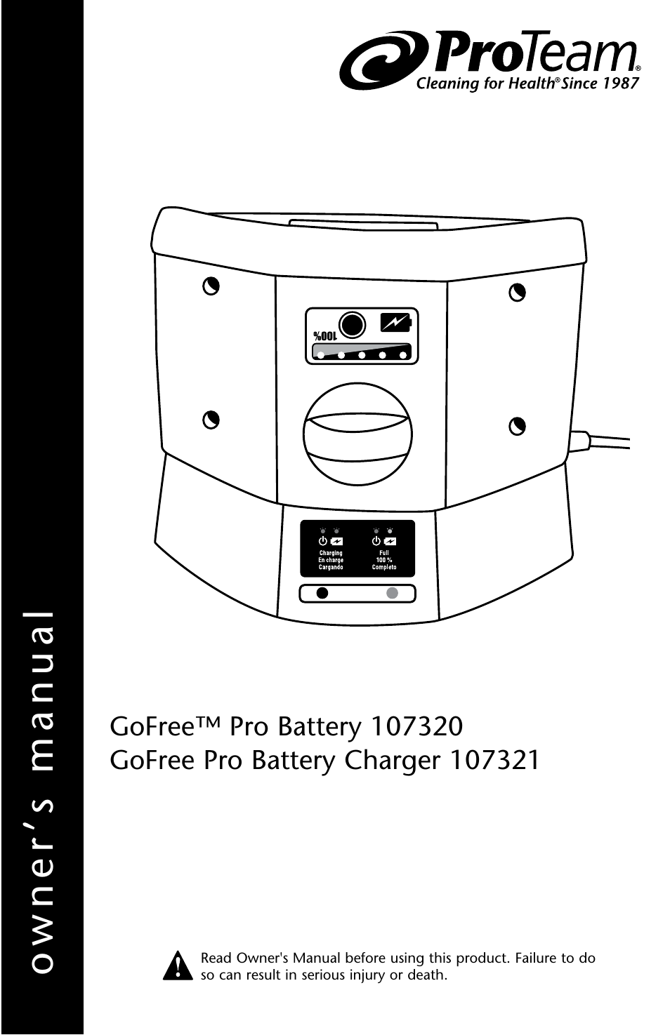 ProTeam GoFree Pro Battery User Manual | 28 pages