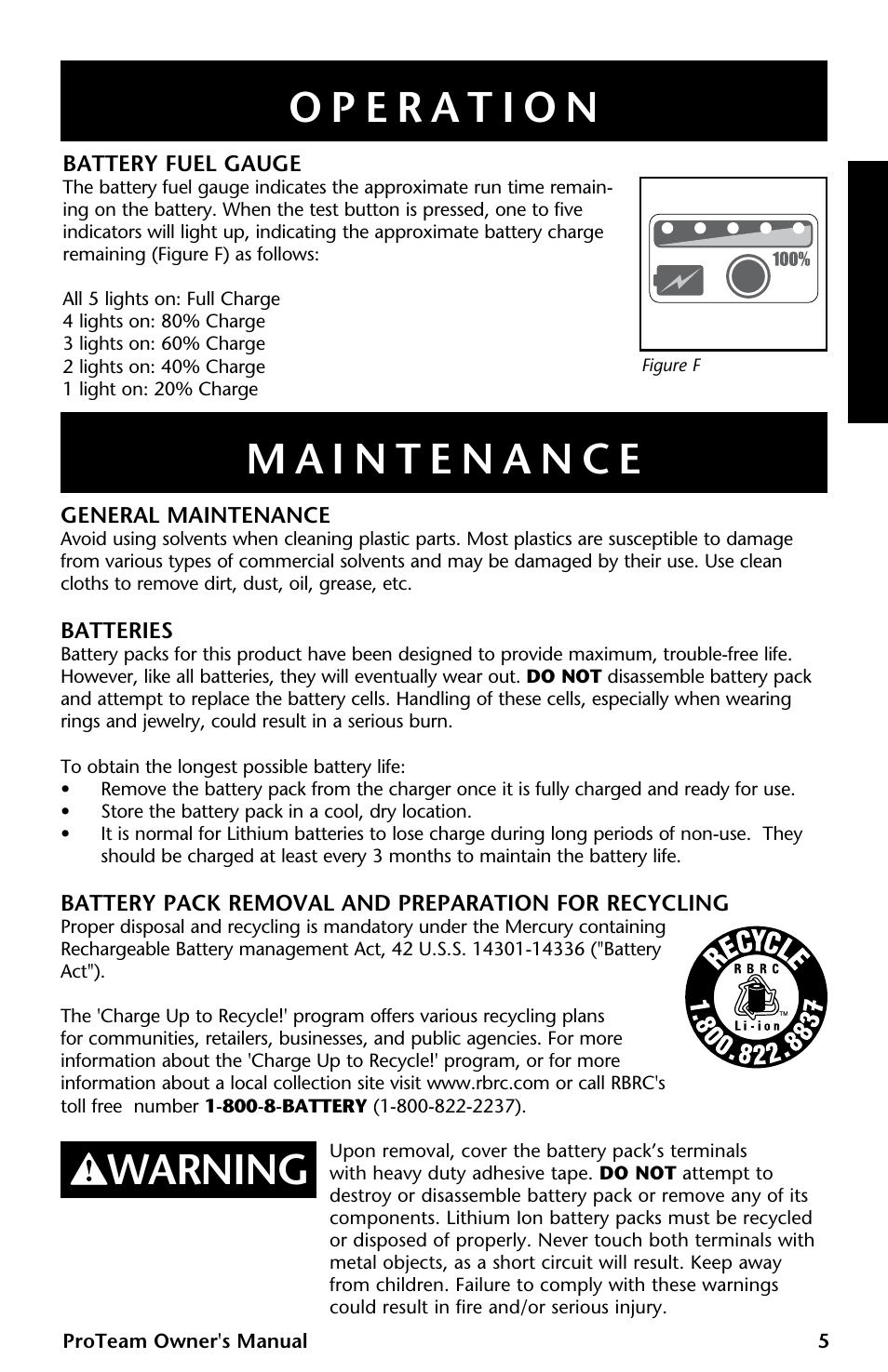 ProTeam GoFree Pro Battery User Manual | Page 7 / 28