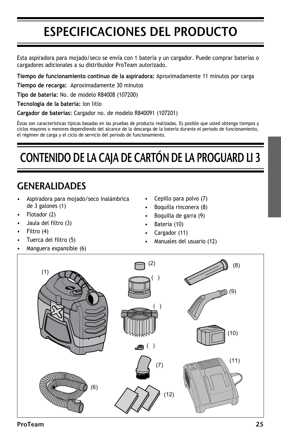 ProTeam ProGuard LI 3 Cordless User Manual | Page 25 / 60