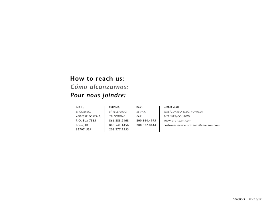 ProTeam ProForce 1500 HEPA User Manual | Page 20 / 20