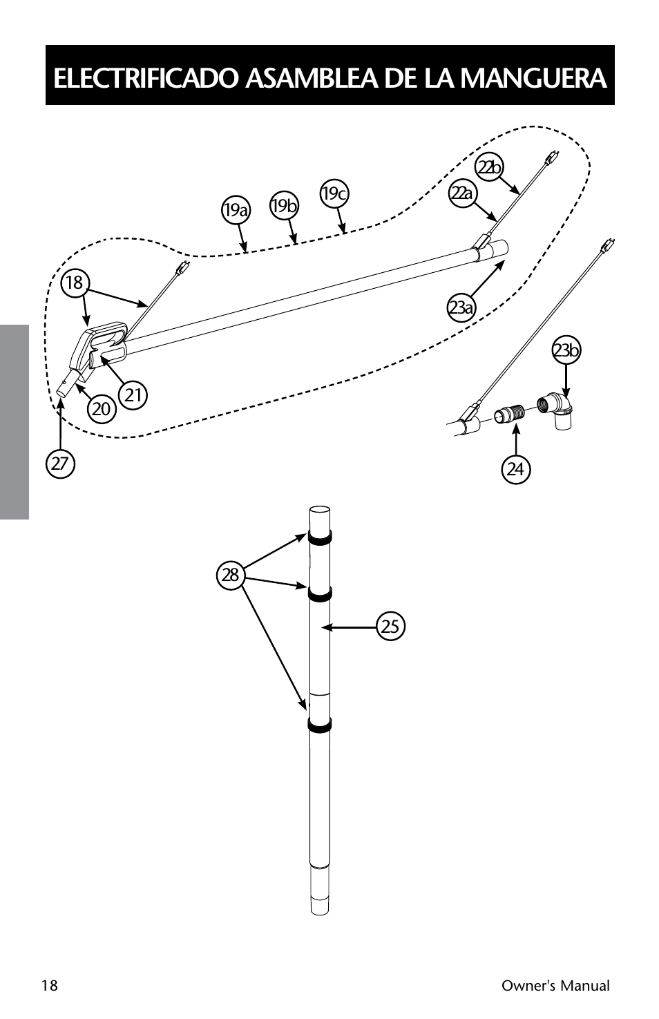 Electrificado asamblea de la manguera | ProTeam Wessel-Werk Electric Power Nozzle User Manual | Page 18 / 20