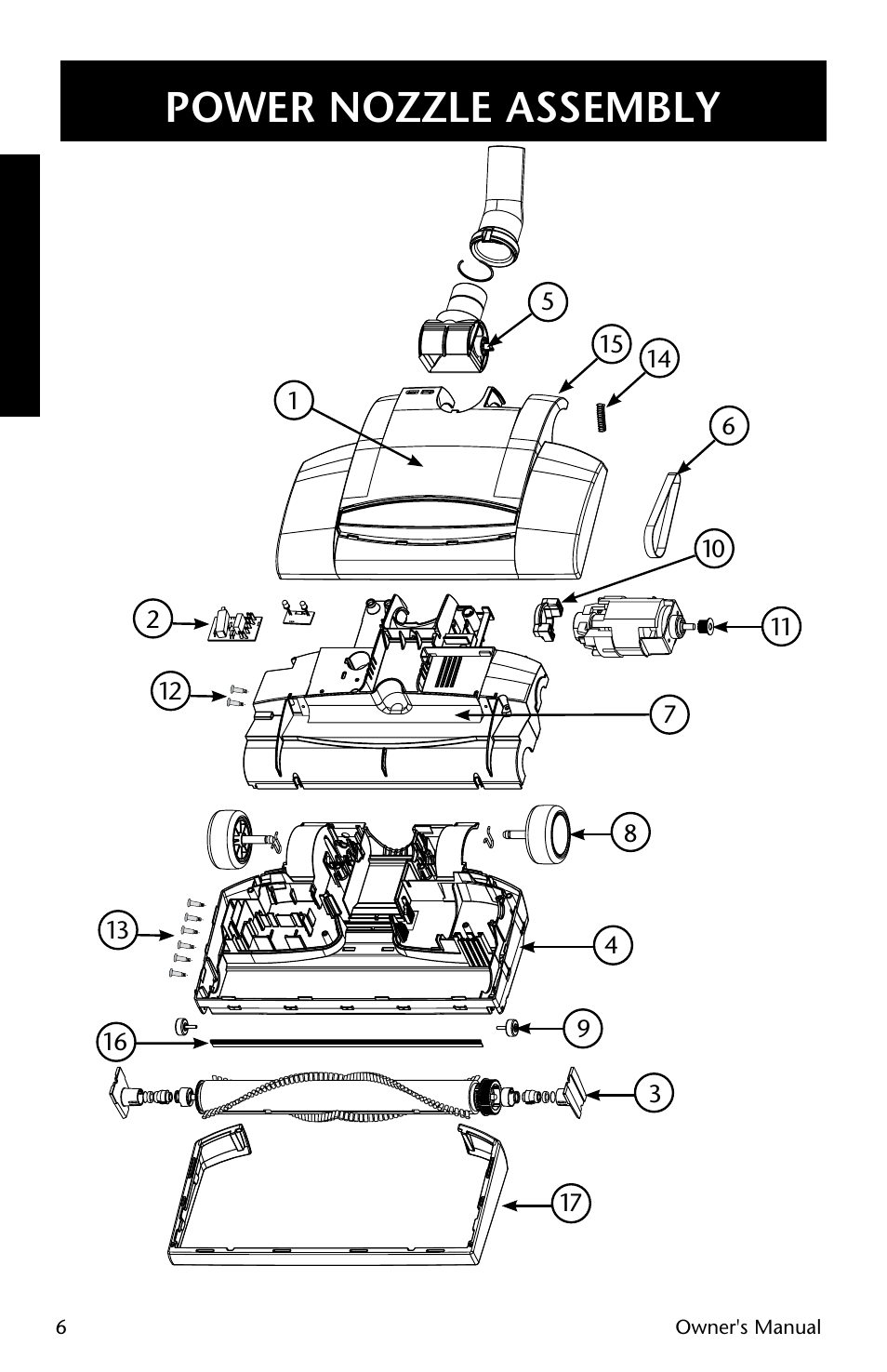 Power nozzle assembly | ProTeam Wessel-Werk Electric Power Nozzle User Manual | Page 6 / 20