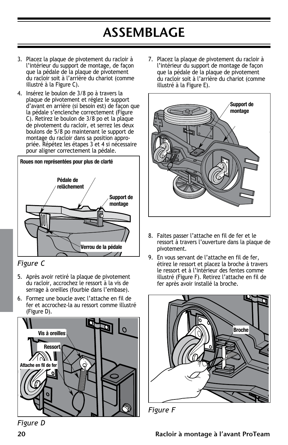 Assemblage | ProTeam ProGuard Front Mount Squeegee User Manual | Page 20 / 24