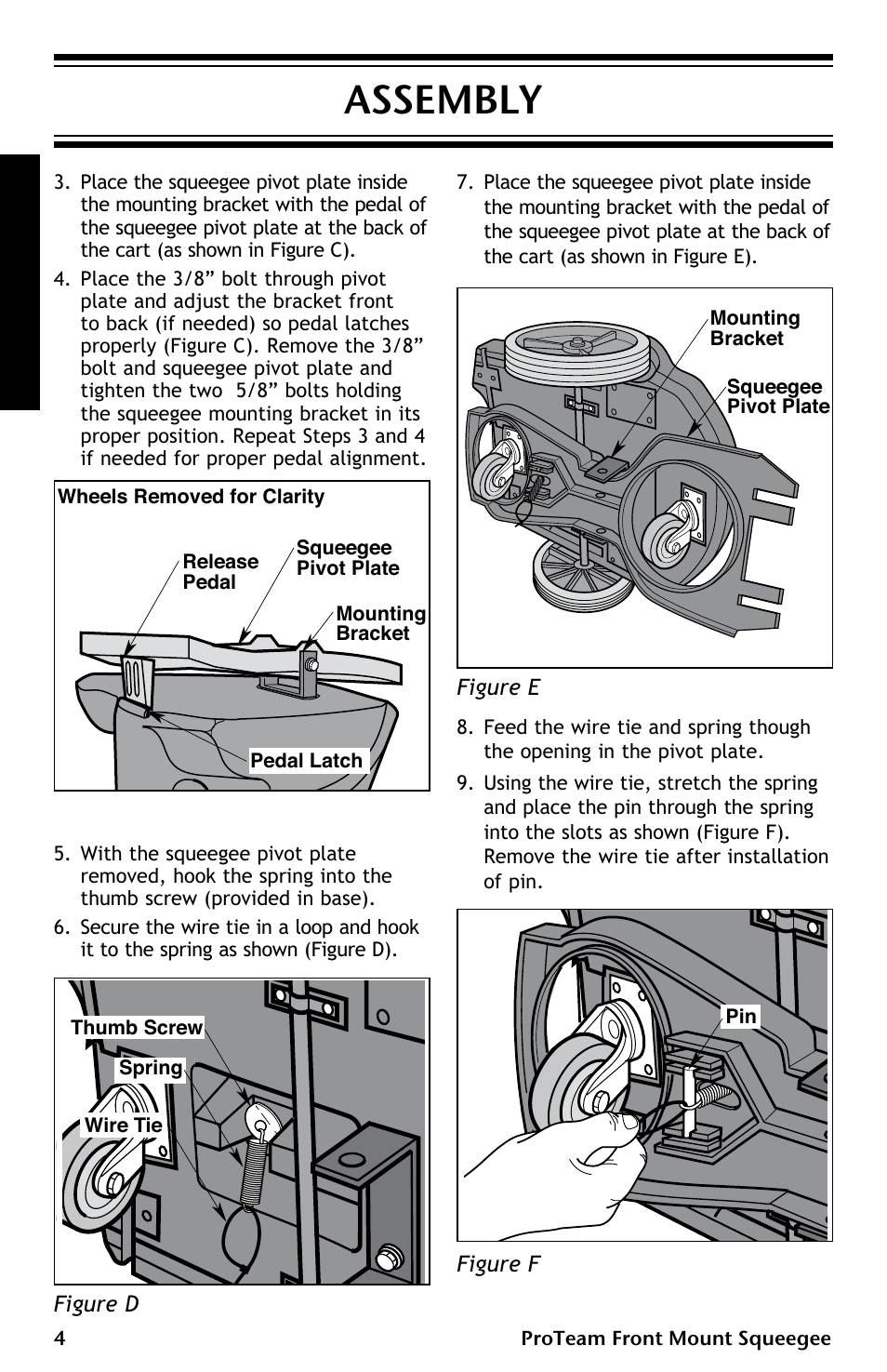 Assembly | ProTeam ProGuard Front Mount Squeegee User Manual | Page 4 / 24