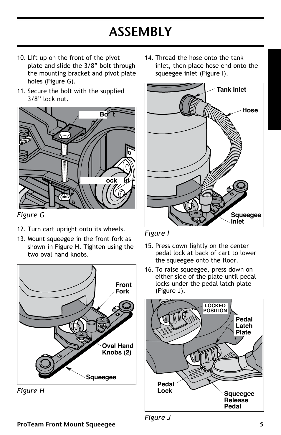 Assembly | ProTeam ProGuard Front Mount Squeegee User Manual | Page 5 / 24