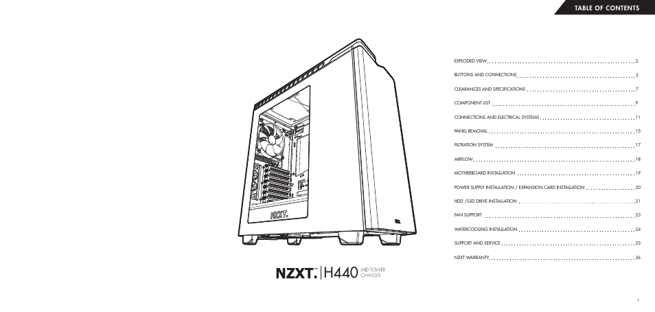 NZXT H440 Designed by Razer User Manual | 13 pages