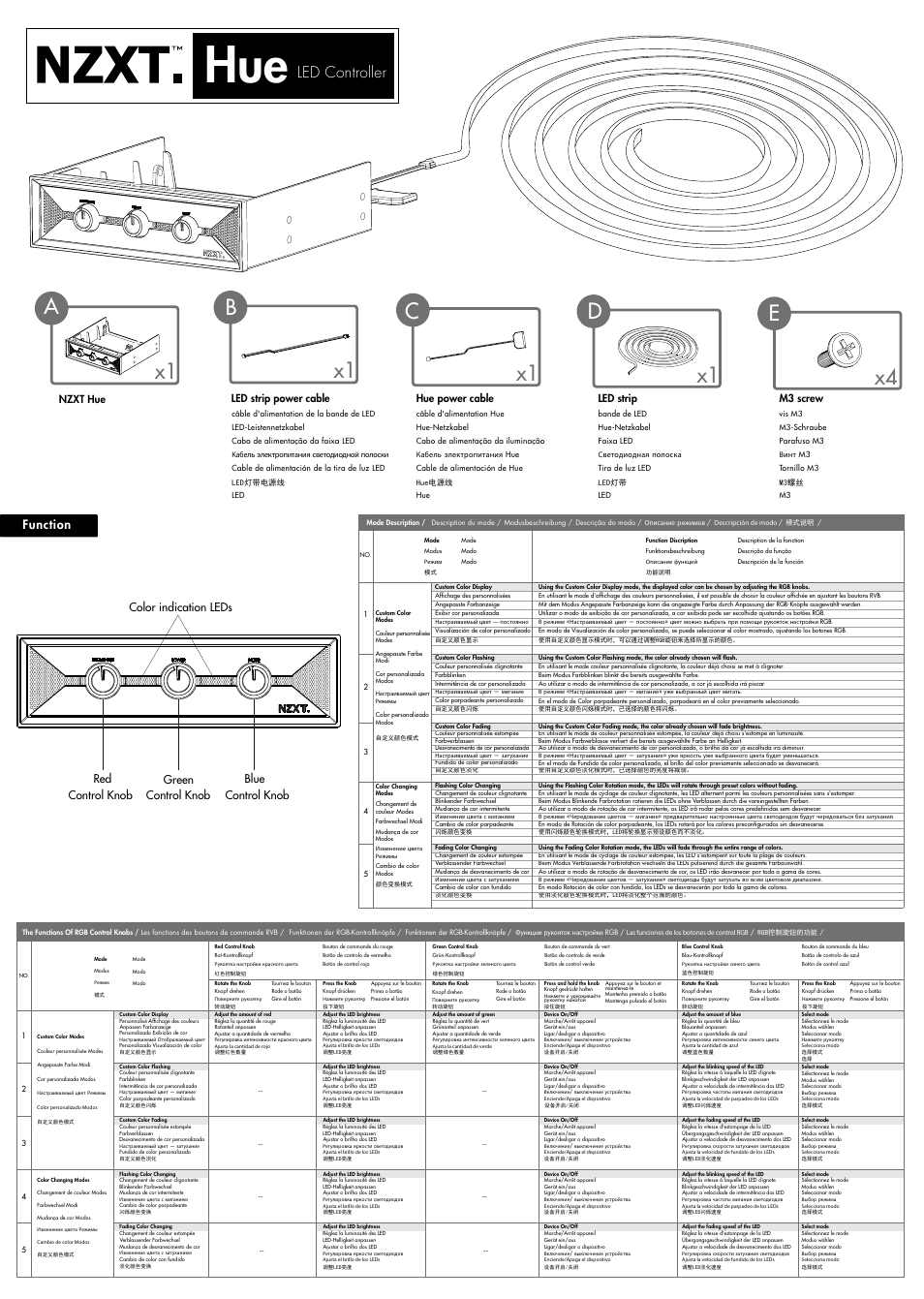 NZXT HUE User Manual | 2 pages