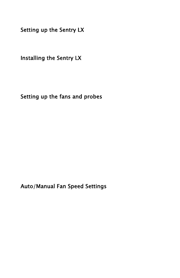Setting up the sentry lx, Installing the sentry lx, Setting up the fans and probes | Auto/manual fan speed settings | NZXT Sentry LX User Manual | Page 5 / 7
