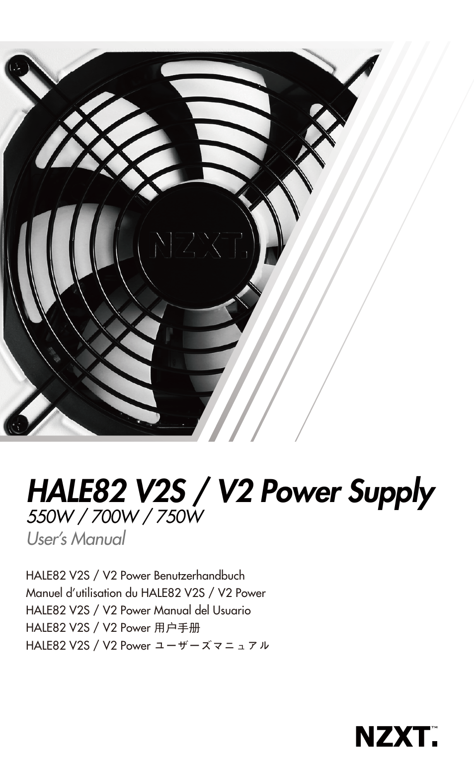 Hale82 v2s / v2 power supply | NZXT HALE82 v2 550W User Manual | Page 2 / 54