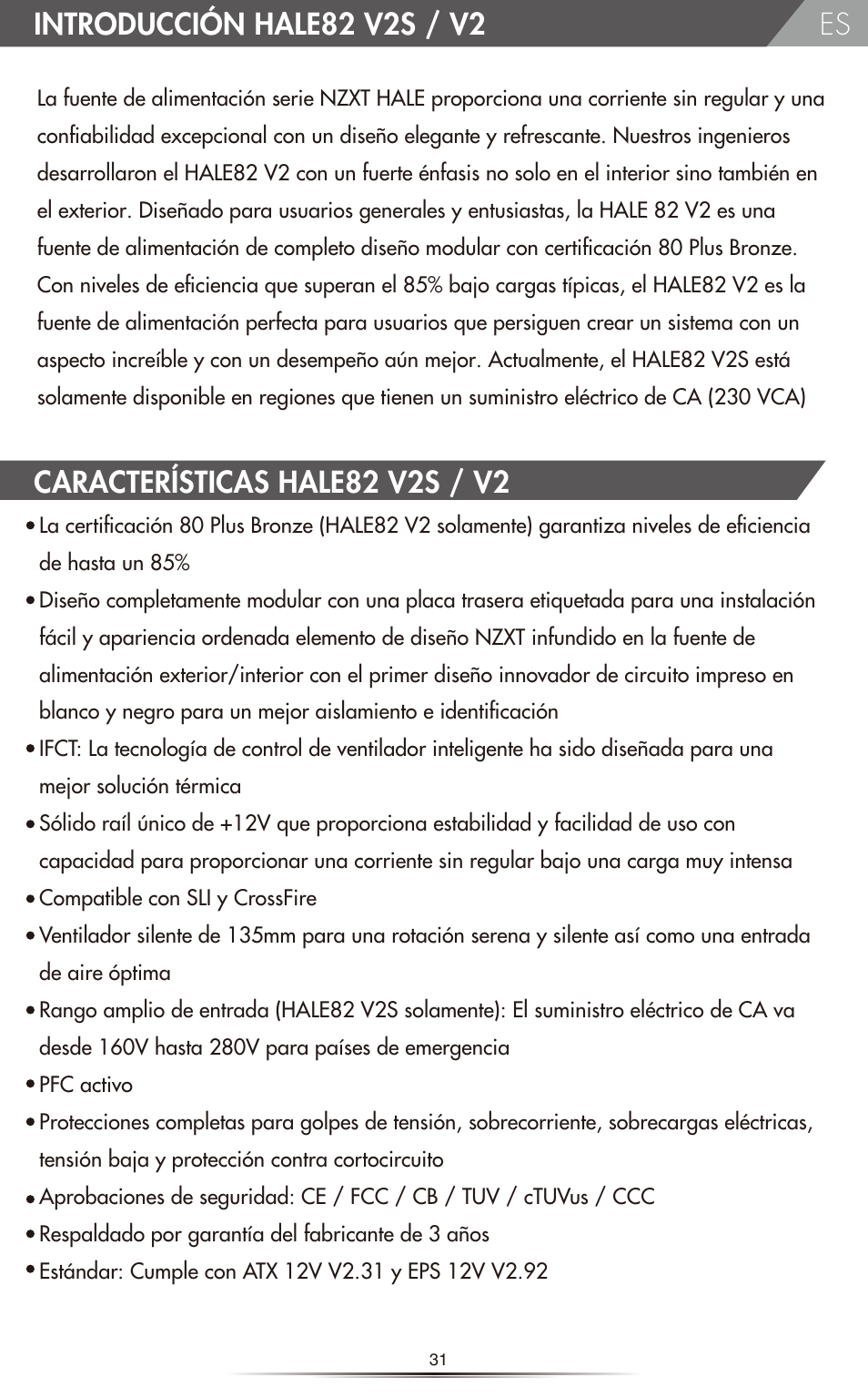 NZXT HALE82 v2 550W User Manual | Page 33 / 54