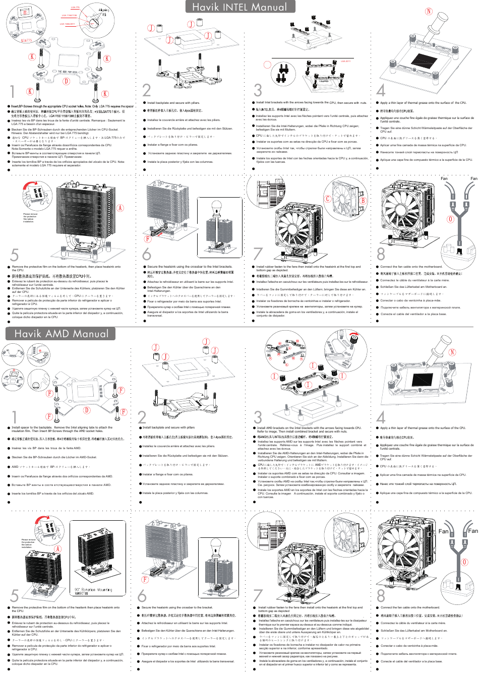 Havik, Manual, Havik amd manual | Intel | NZXT Havik 120 User Manual | Page 2 / 2