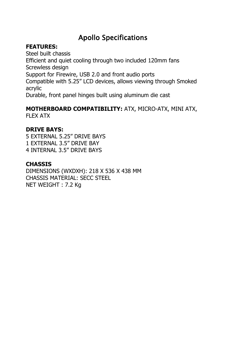 NZXT Apollo User Manual | Page 4 / 11