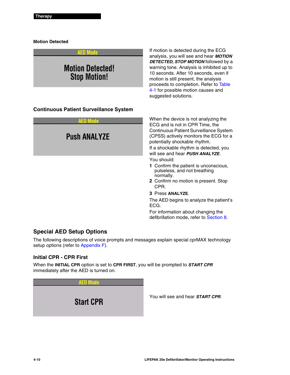 Special aed setup options, Special aed setup options -10 | Physio-Control LIFEPAK 20e User Manual | Page 80 / 218