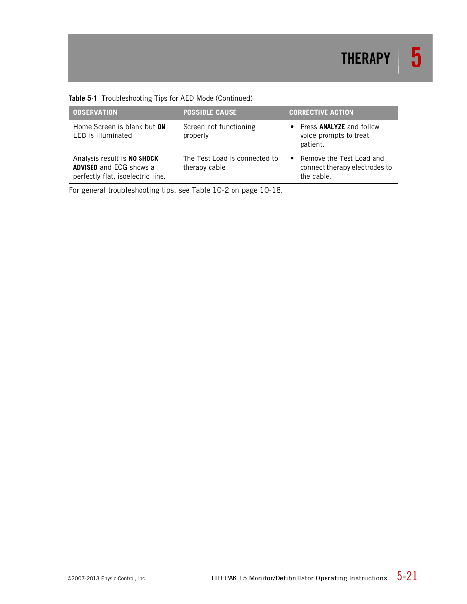 Therapy | Physio-Control LIFEPAK 15 User Manual | Page 135 / 290