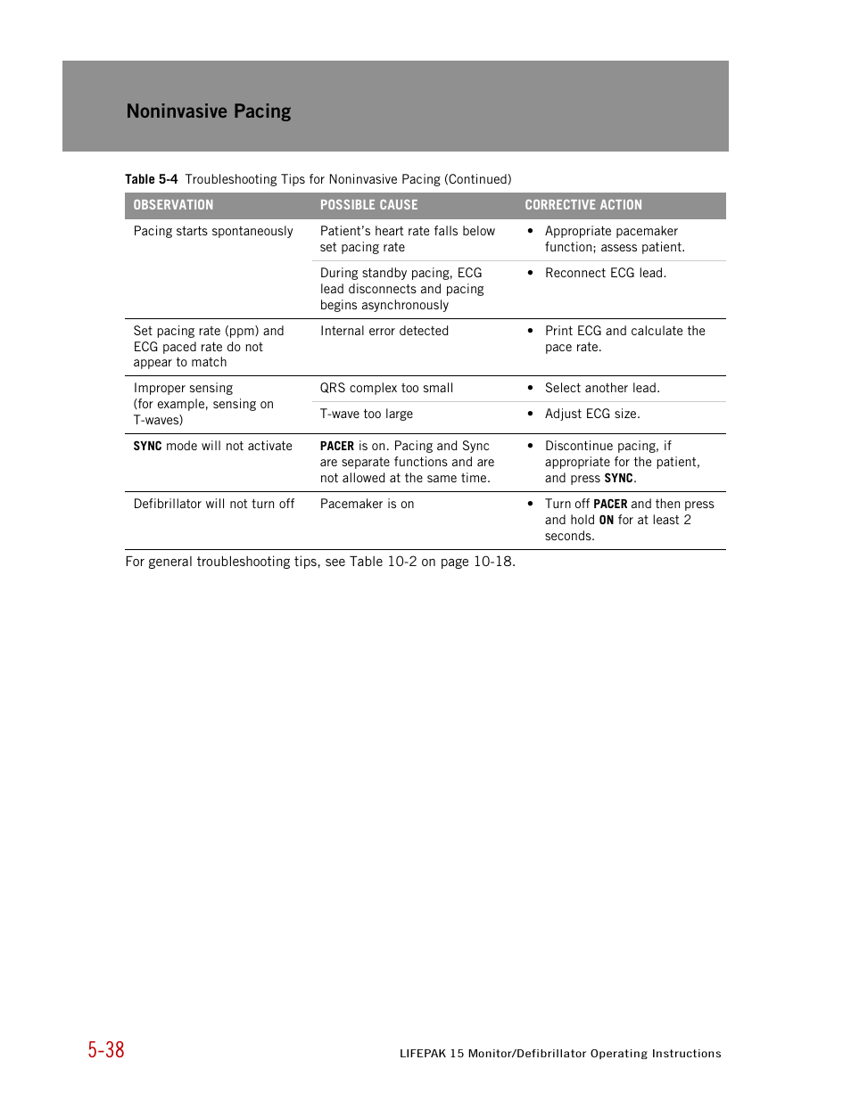 Noninvasive pacing | Physio-Control LIFEPAK 15 User Manual | Page 152 / 290