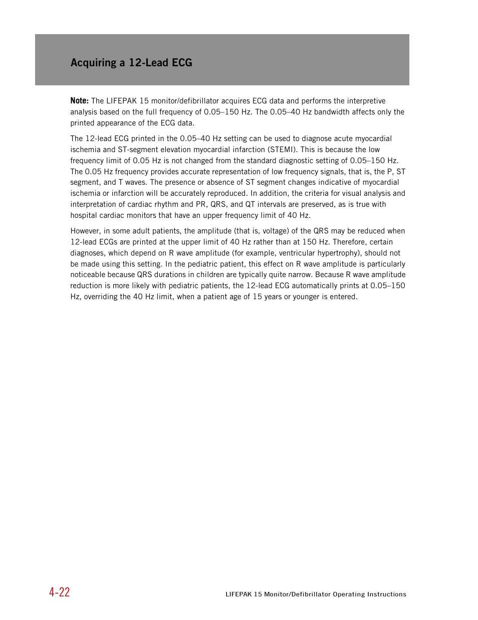 Acquiring a 12-lead ecg | Physio-Control LIFEPAK 15 User Manual | Page 66 / 290