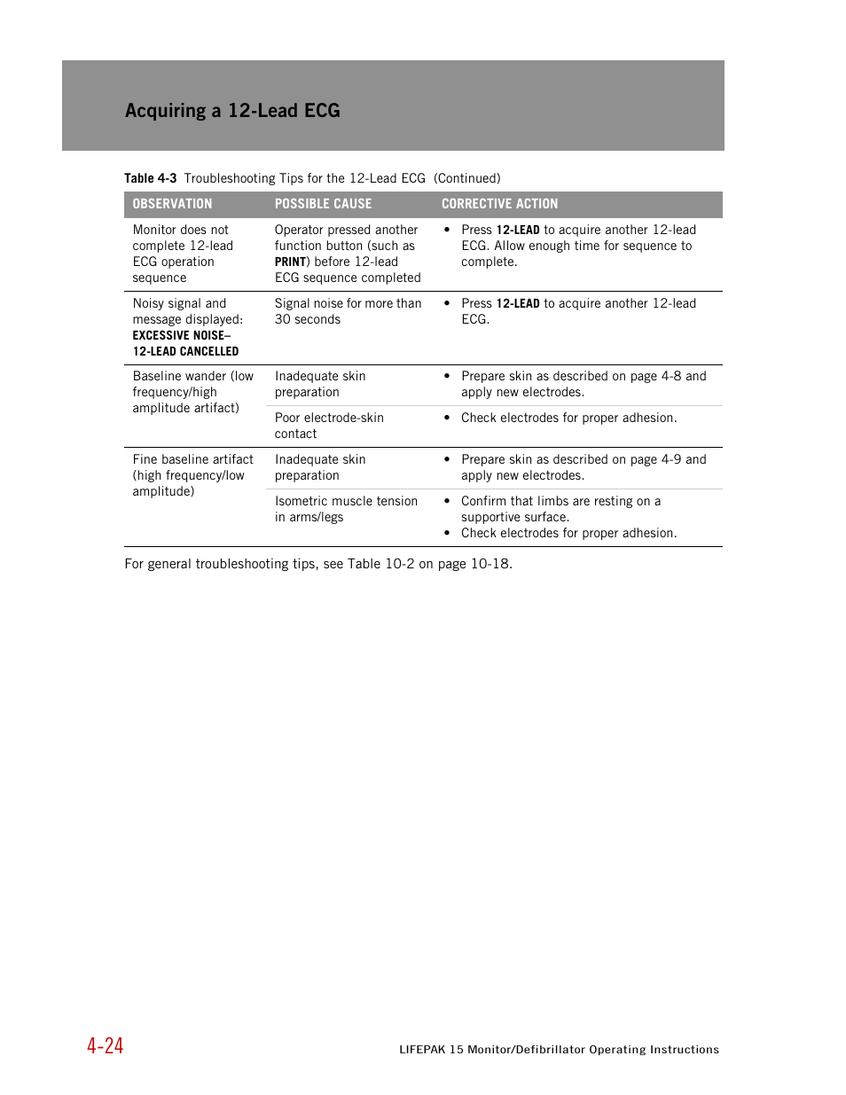 Acquiring a 12-lead ecg | Physio-Control LIFEPAK 15 User Manual | Page 68 / 290