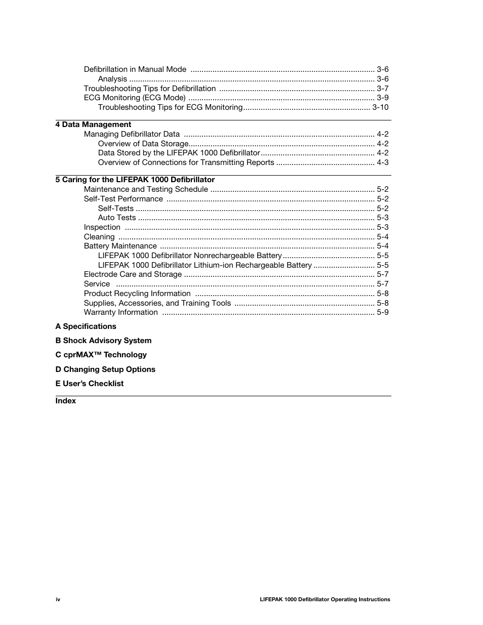 Physio-Control LIFEPAK 1000 User Manual | Page 6 / 86