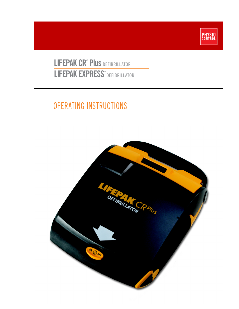 Physio-Control LIFEPAK CR Plus User Manual | 80 pages