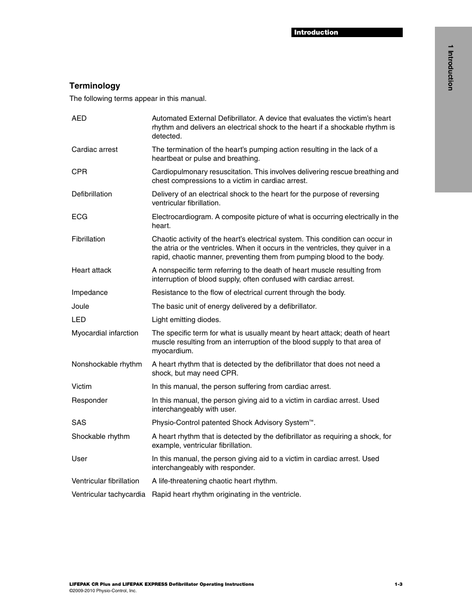 Physio-Control LIFEPAK CR Plus User Manual | Page 9 / 80