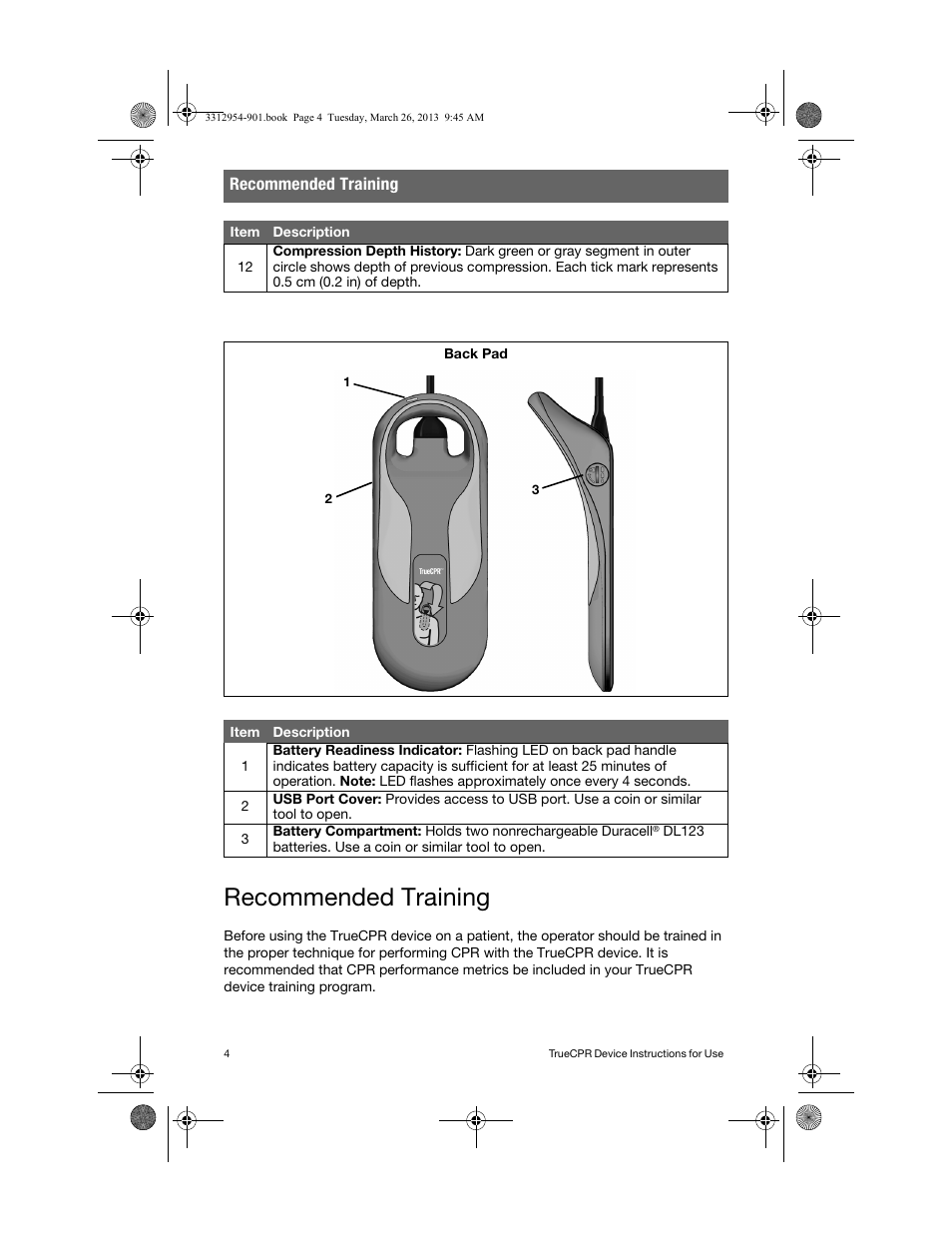 Recommended training | Physio-Control TrueCPR User Manual | Page 8 / 84