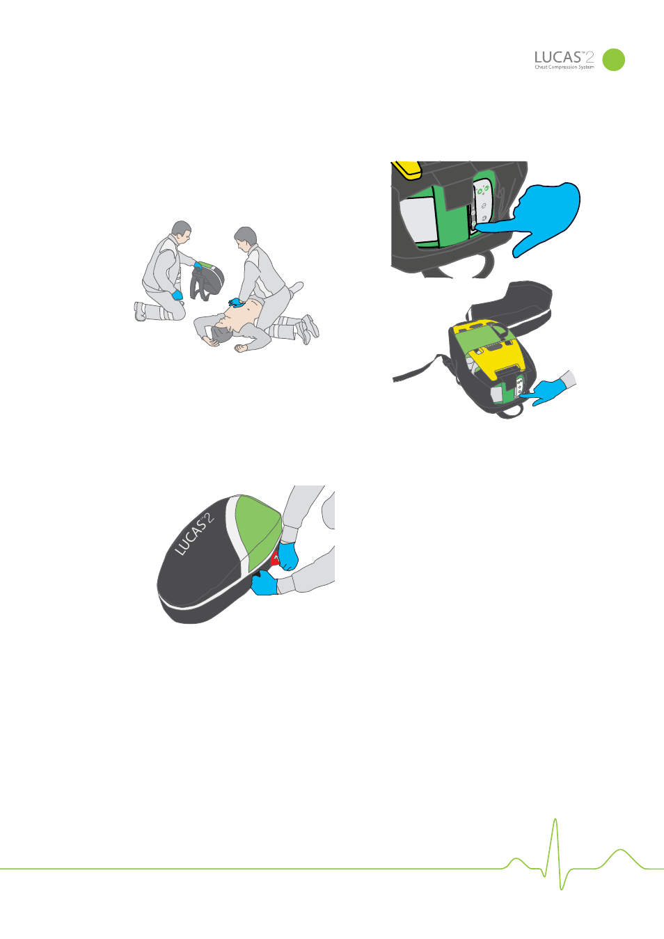 5 use lucas, Lu c as, 1 arrival at the patient | 2 unpack lucas | Physio-Control LUCAS 2 User Manual | Page 15 / 40