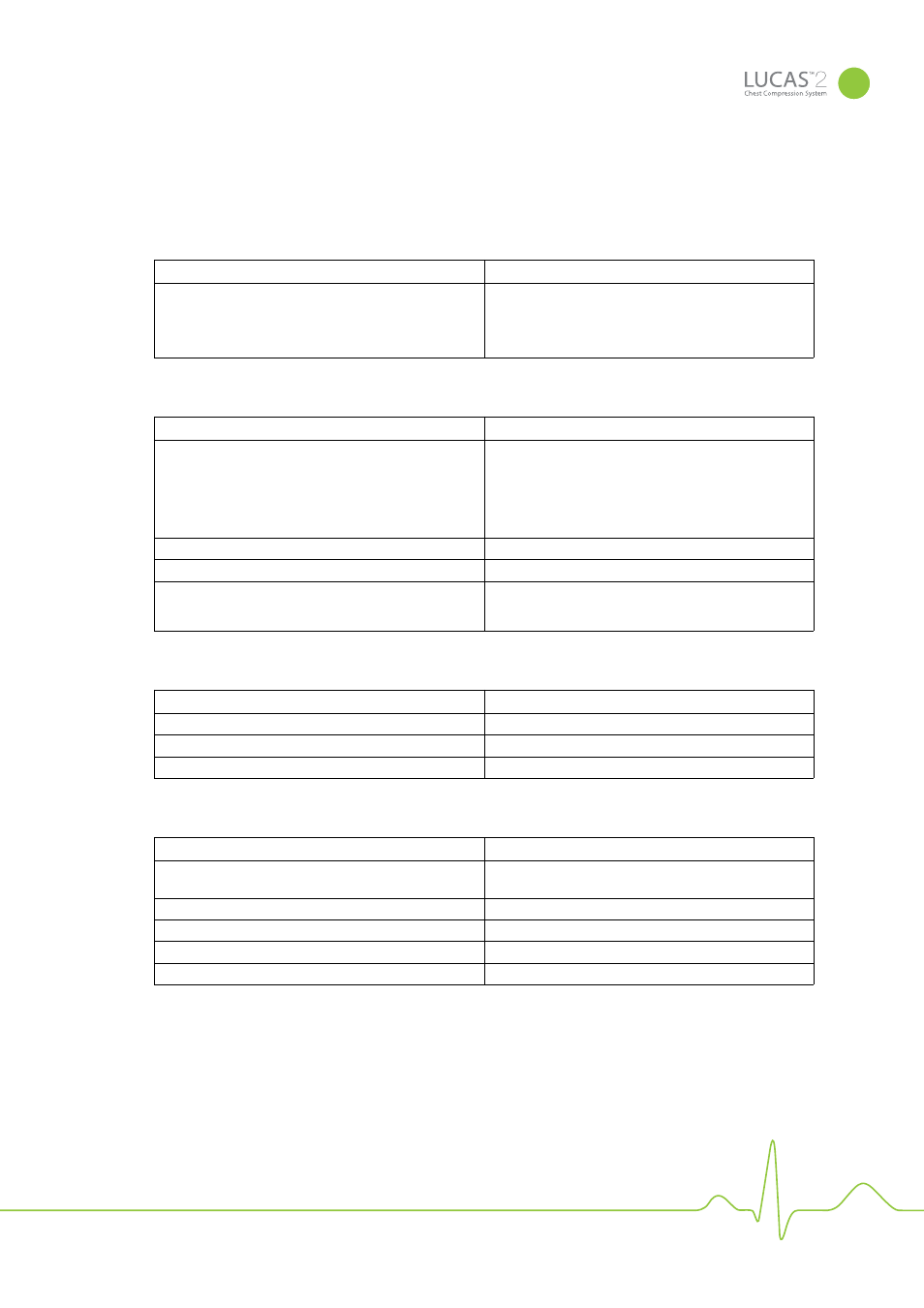 9 technical specifications | Physio-Control LUCAS 2 User Manual | Page 29 / 40