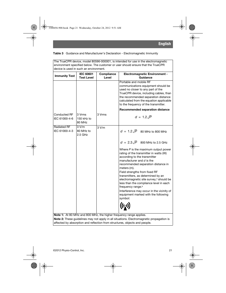 English | Physio-Control TrueCPR User Manual | Page 27 / 106