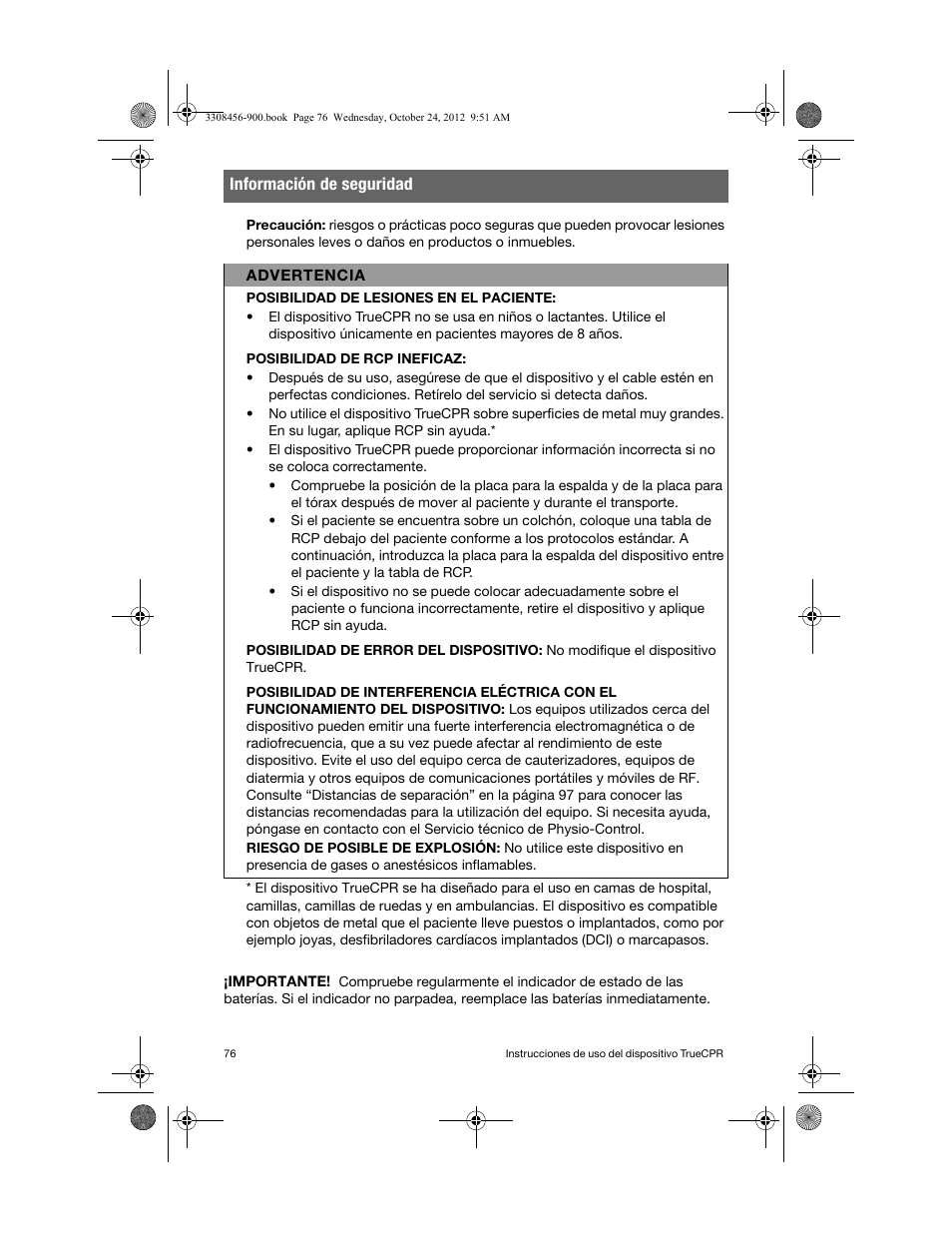 Physio-Control TrueCPR User Manual | Page 82 / 106