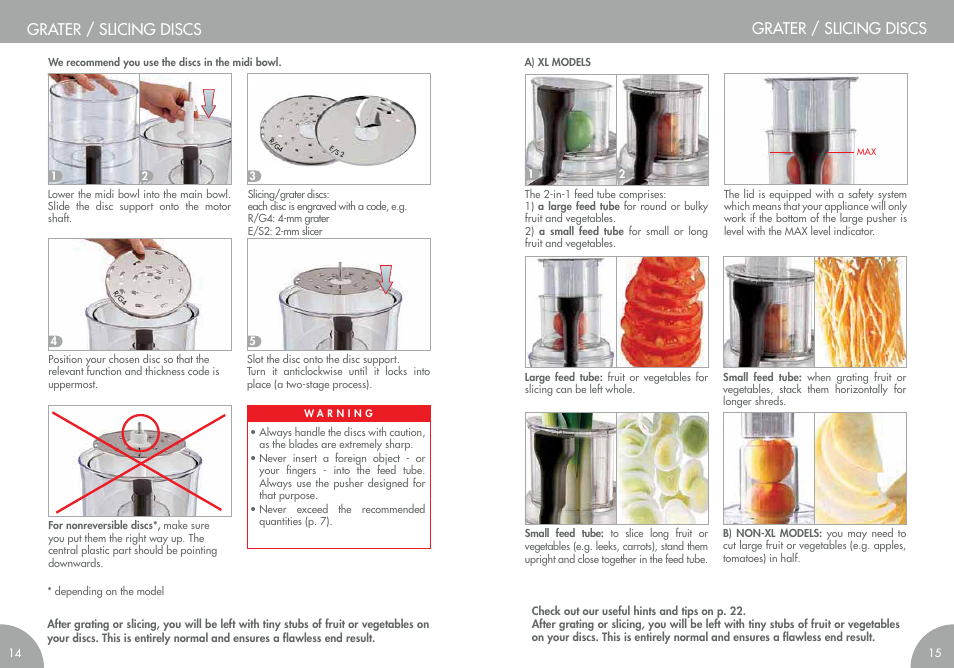Grater / slicing discs | Magimix COMPACT 3200 XL User Manual | Page 10 / 79