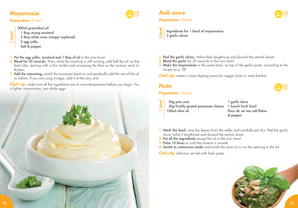 Mayonnaise aïoli sauce pesto | Magimix COMPACT 3200 XL User Manual | Page 18 / 79
