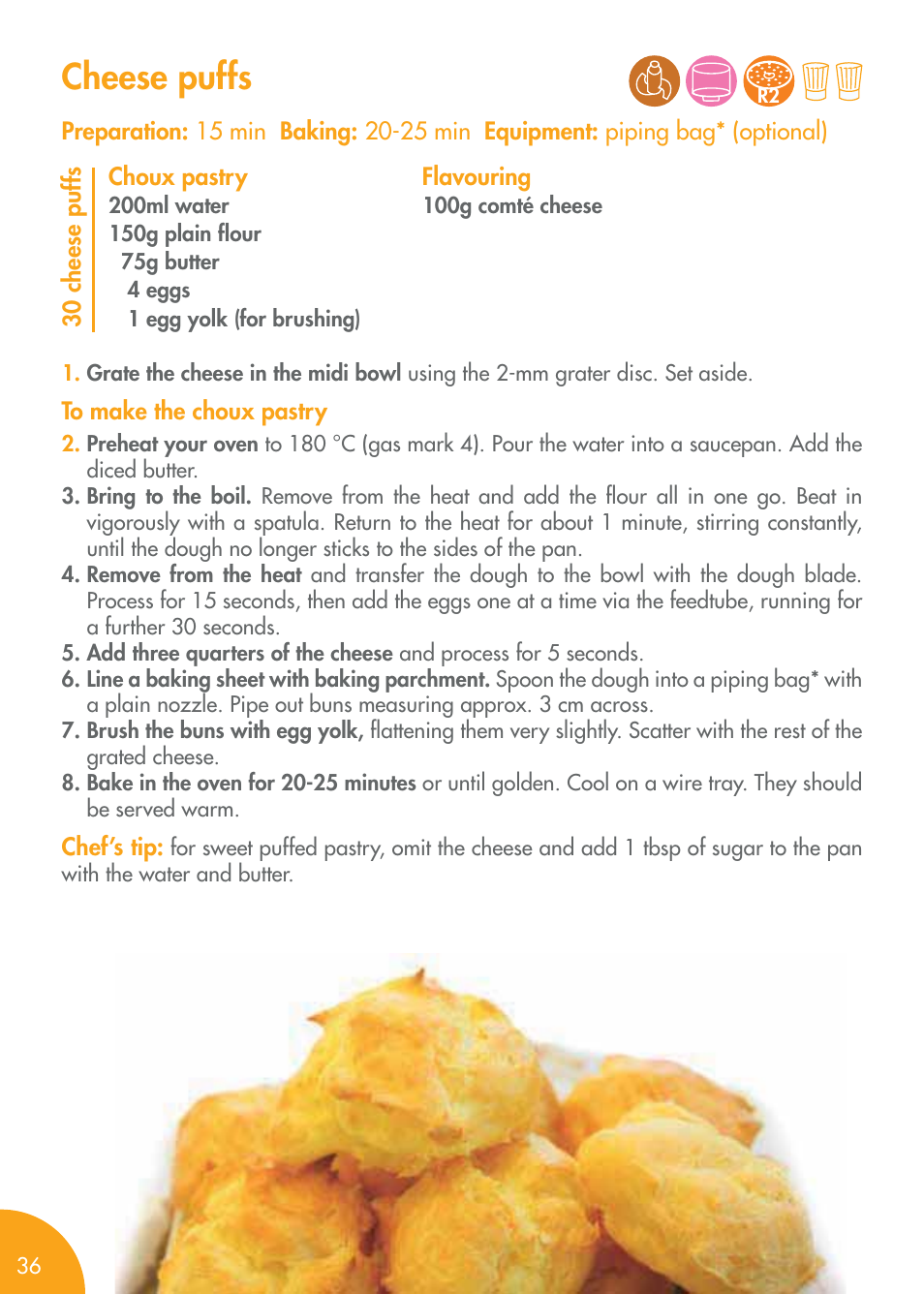 Cheese puffs | Magimix COMPACT 3200 XL User Manual | Page 22 / 79