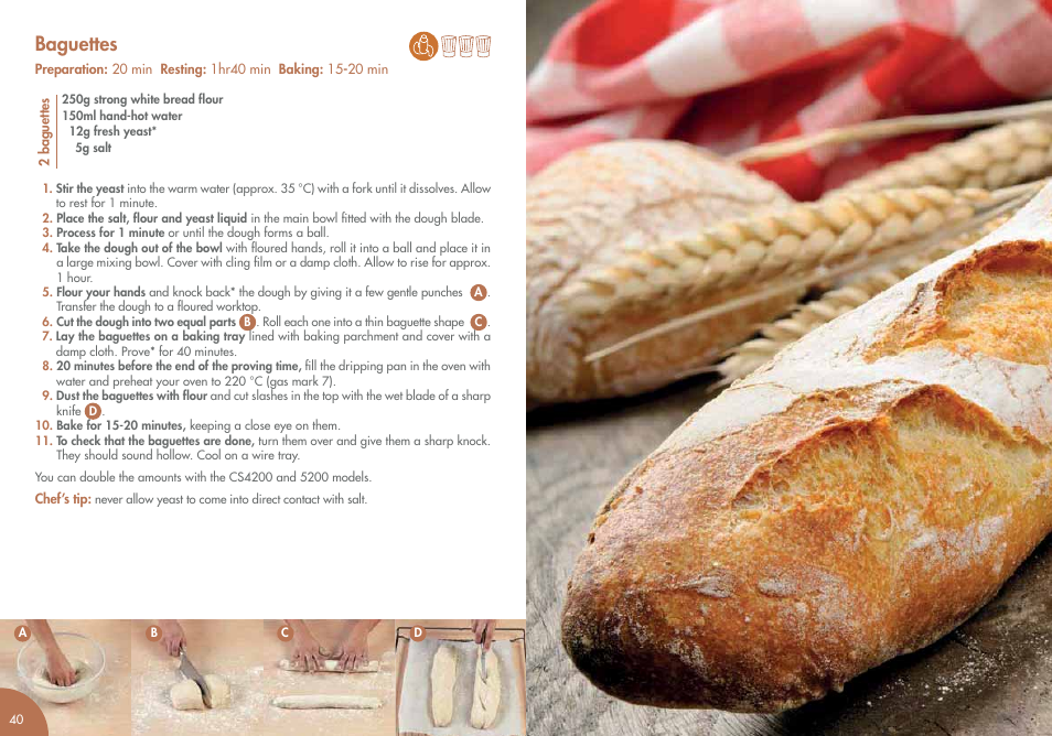 Baguettes | Magimix COMPACT 3200 XL User Manual | Page 25 / 79
