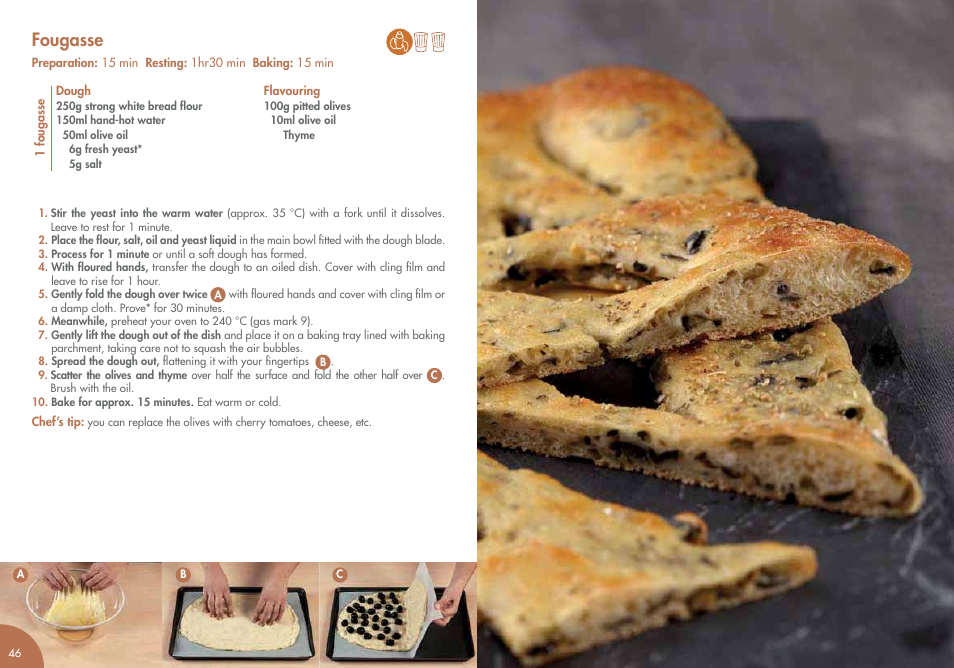 Fougasse | Magimix COMPACT 3200 XL User Manual | Page 28 / 79