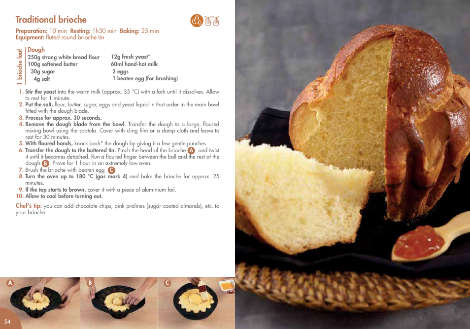 Traditional brioche | Magimix COMPACT 3200 XL User Manual | Page 32 / 79