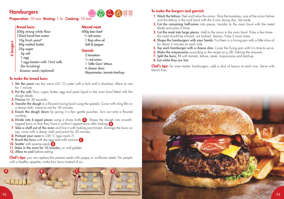 Hamburgers | Magimix COMPACT 3200 XL User Manual | Page 56 / 79