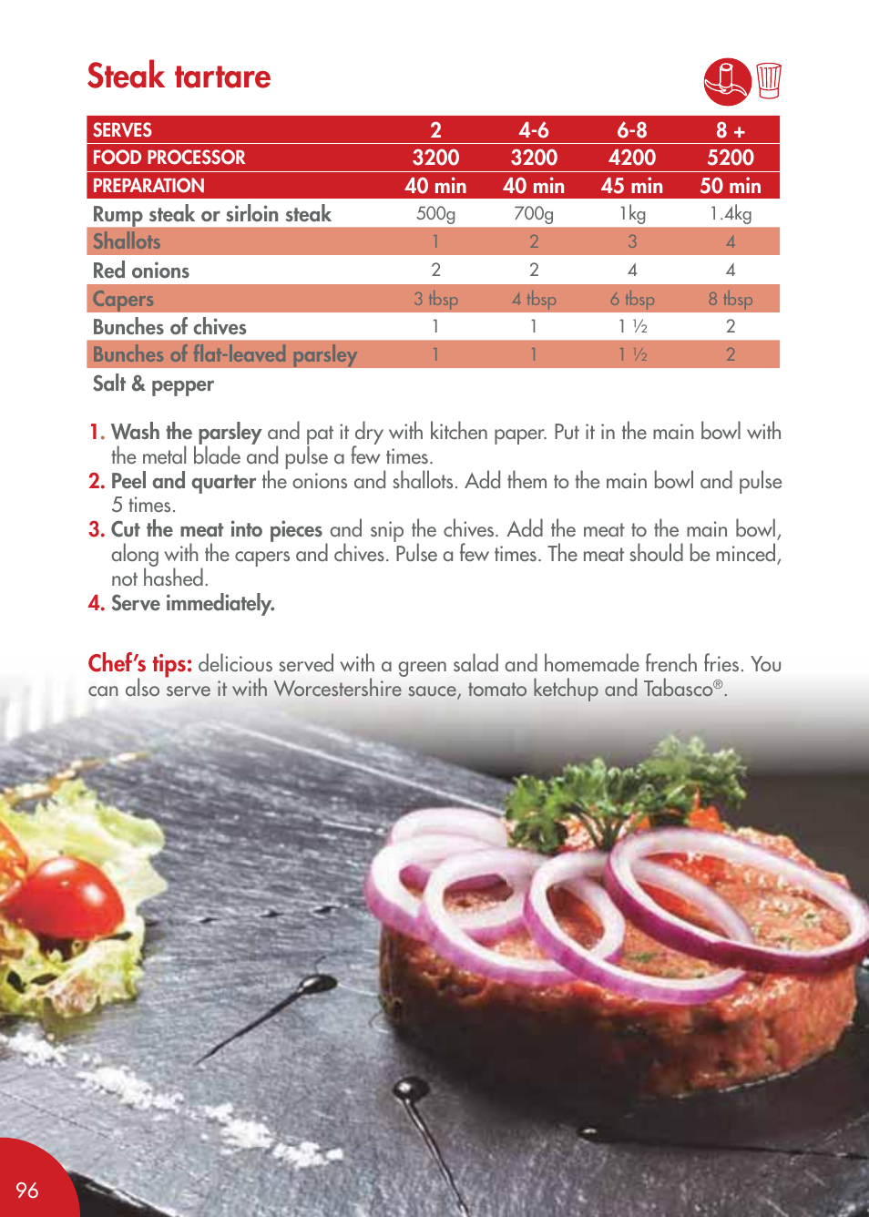 Steak tartare | Magimix COMPACT 3200 XL User Manual | Page 58 / 79
