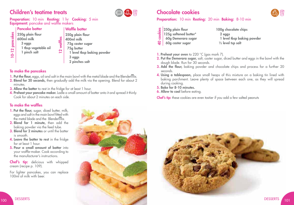 Chocolate cookies, Children’s teatime treats | Magimix COMPACT 3200 XL User Manual | Page 61 / 79