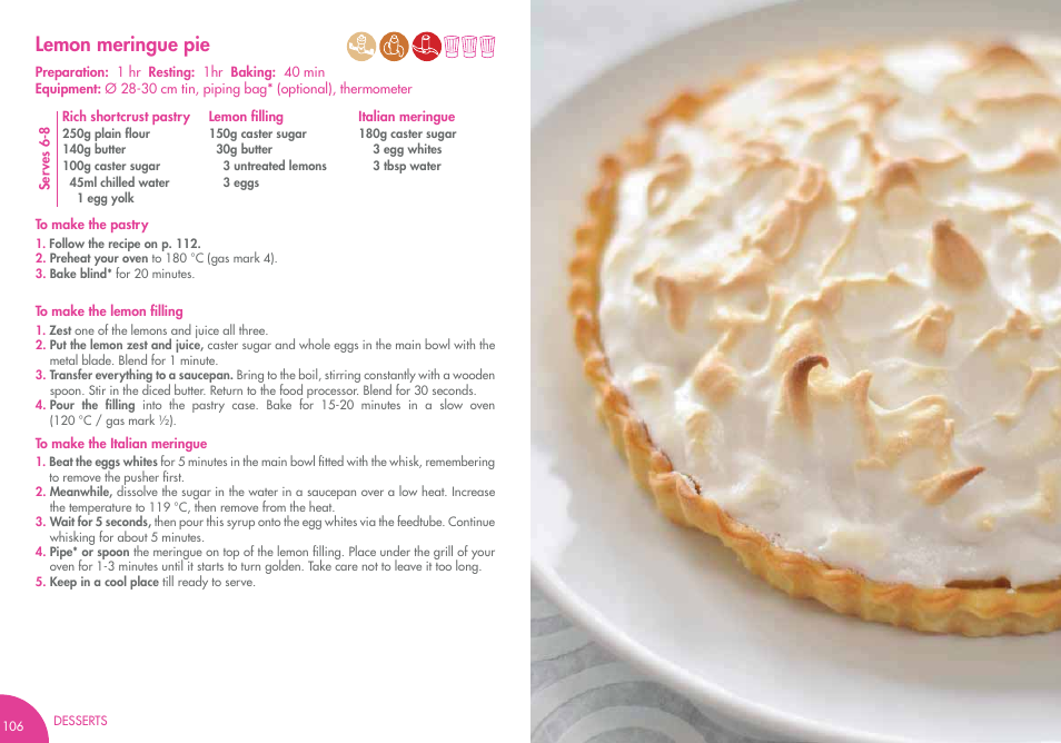 Lemon meringue pie | Magimix COMPACT 3200 XL User Manual | Page 64 / 79
