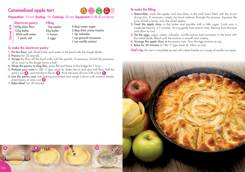 Caramelised apple tart | Magimix COMPACT 3200 XL User Manual | Page 66 / 79