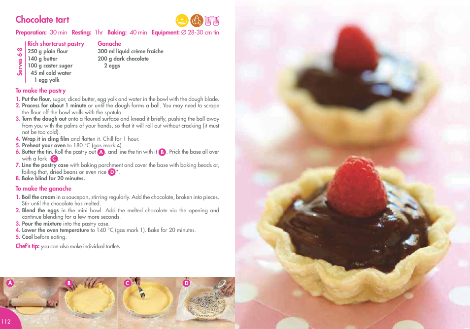 Chocolate tart | Magimix COMPACT 3200 XL User Manual | Page 67 / 79