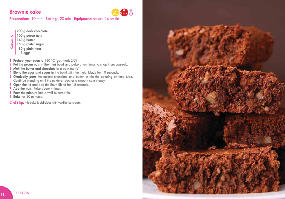 Brownie cake | Magimix COMPACT 3200 XL User Manual | Page 68 / 79
